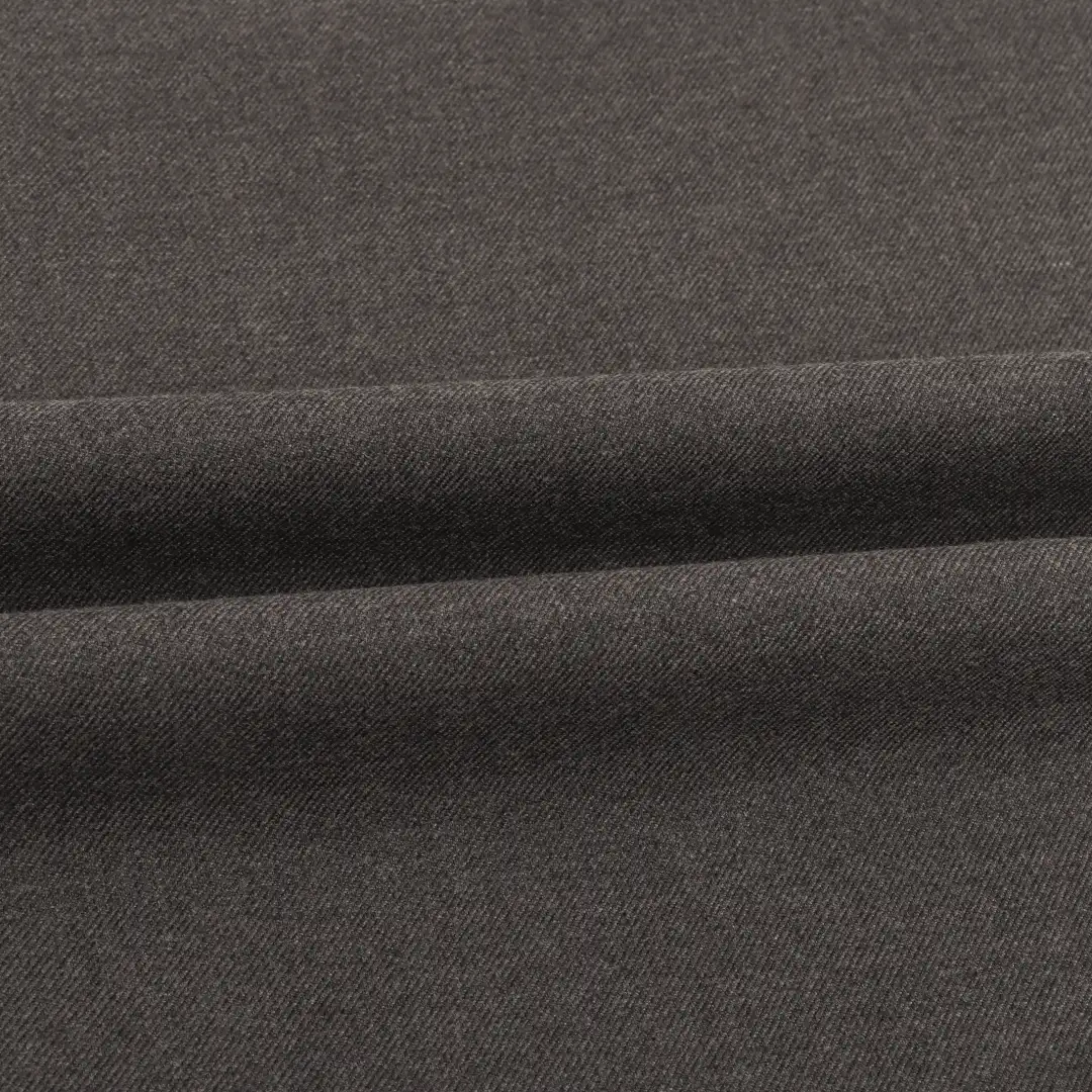China Fabric for Pants,Suit Trouser,Blazer,Trench Coat,Skirt (Sweater),Waist coat Twill Woven Blended Fabric Polyester Rayon Wool Spandex Brown color buy from China wholesaler bulk order at wholesale price free worldwide shipping Alibaba