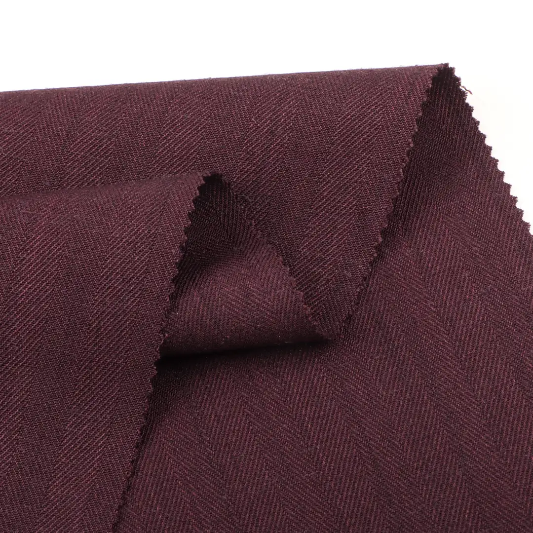 China Fabric for Pants,Suit Trouser,Blazer,Skirt,Trench Coat,Suit,Men's Pants (Sweater),Women's Pants (Sweater) Twill Woven Blended Fabric Polyester Rayon Linen Red color buy from China wholesaler bulk order at wholesale price free worldwide shipping Alibaba