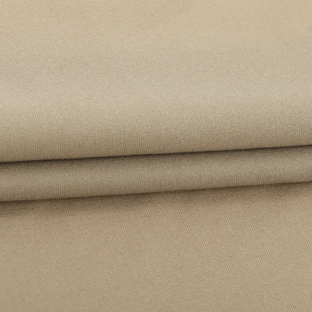 China Fabric for Shirt,Pants,Suit Trouser,Blazer,Shorts,Trench Coat,Suit,Dresses (Cardigan Open) (Sweater),Men's Pants (Sweater),Women's Pants (Sweater),Skirt (Sweater),Waist coat,Wide Leg Trousers,Open Waistcoat Four-way Stretch (Bi-Stretch) Woven Blended Fabric Polyester Rayon Coolmax Spandex khaki color buy from China wholesaler bulk order at wholesale price free worldwide shipping Alibaba