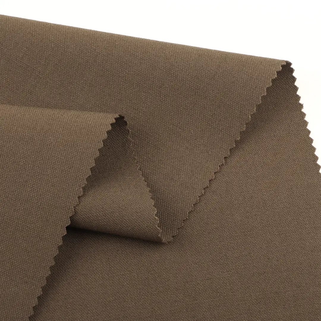 China Fabric for Pants,Suit Trouser,Skirt,Shorts,Trench Coat,Suit,Over Shirt Four-way Stretch (Bi-Stretch) Woven Blended Fabric Polyester Rayon Spandex Brown color buy from China wholesaler bulk order at wholesale price free worldwide shipping Alibaba