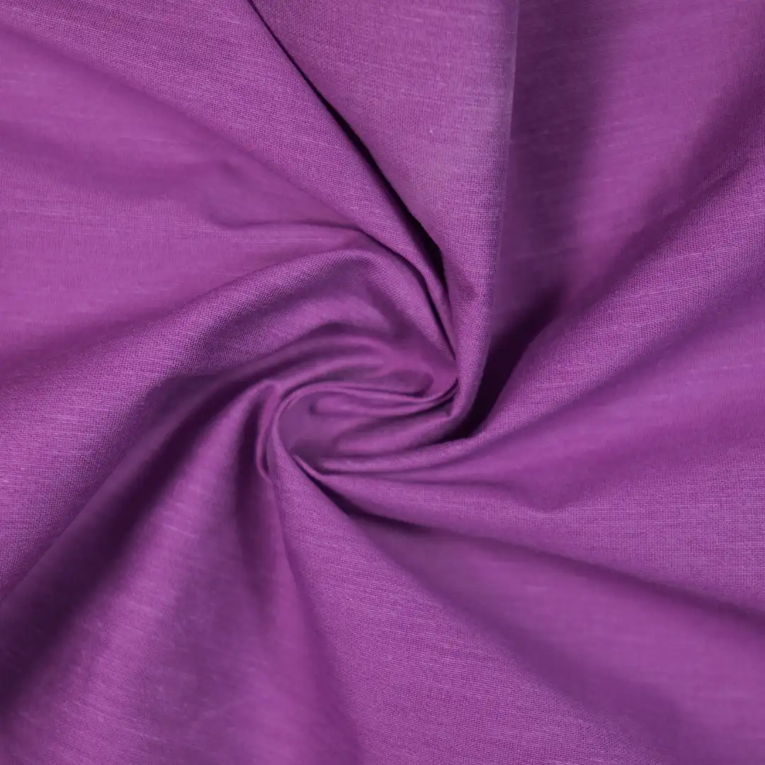 China Fabric for Shirt,Jackets,Trench Coat,Tier Midi Shirt Dress Cotton/Rayon Plain Woven Blended Fabric Tencel Linen Cotton Nylon purple color buy from China wholesaler bulk order at wholesale price free worldwide shipping Alibaba