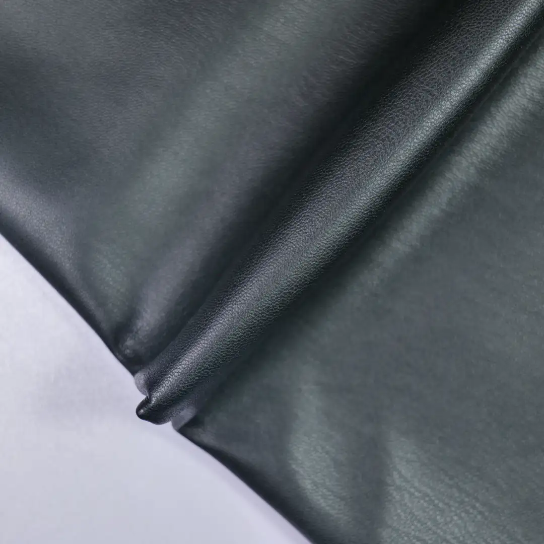 China Fabric for Jackets,Skirt,Uniform,Mens Zip-Up Hooded Jacket,Mens Relaxed Fit Jacket Fake Fur Synthetic Woven Fabric Polyurethane----PU BLACK color buy from China wholesaler bulk order at wholesale price free worldwide shipping Alibaba