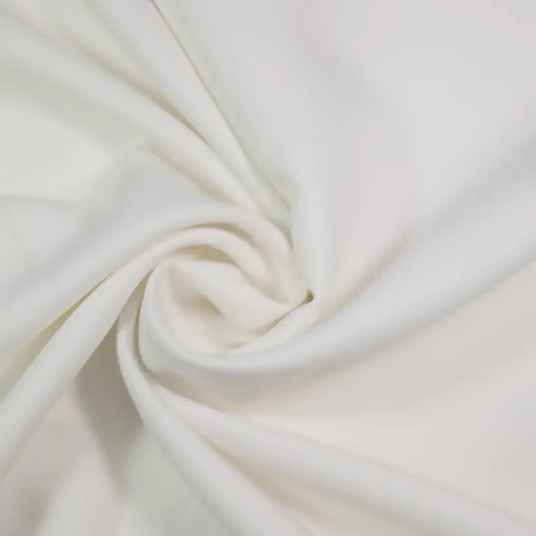 China Fabric for Shirt,Pants,Crop Top Four Stretch Polyester Woven Fabric Synthetic Woven Fabric Polyester white color buy from China wholesaler bulk order at wholesale price free worldwide shipping Alibaba