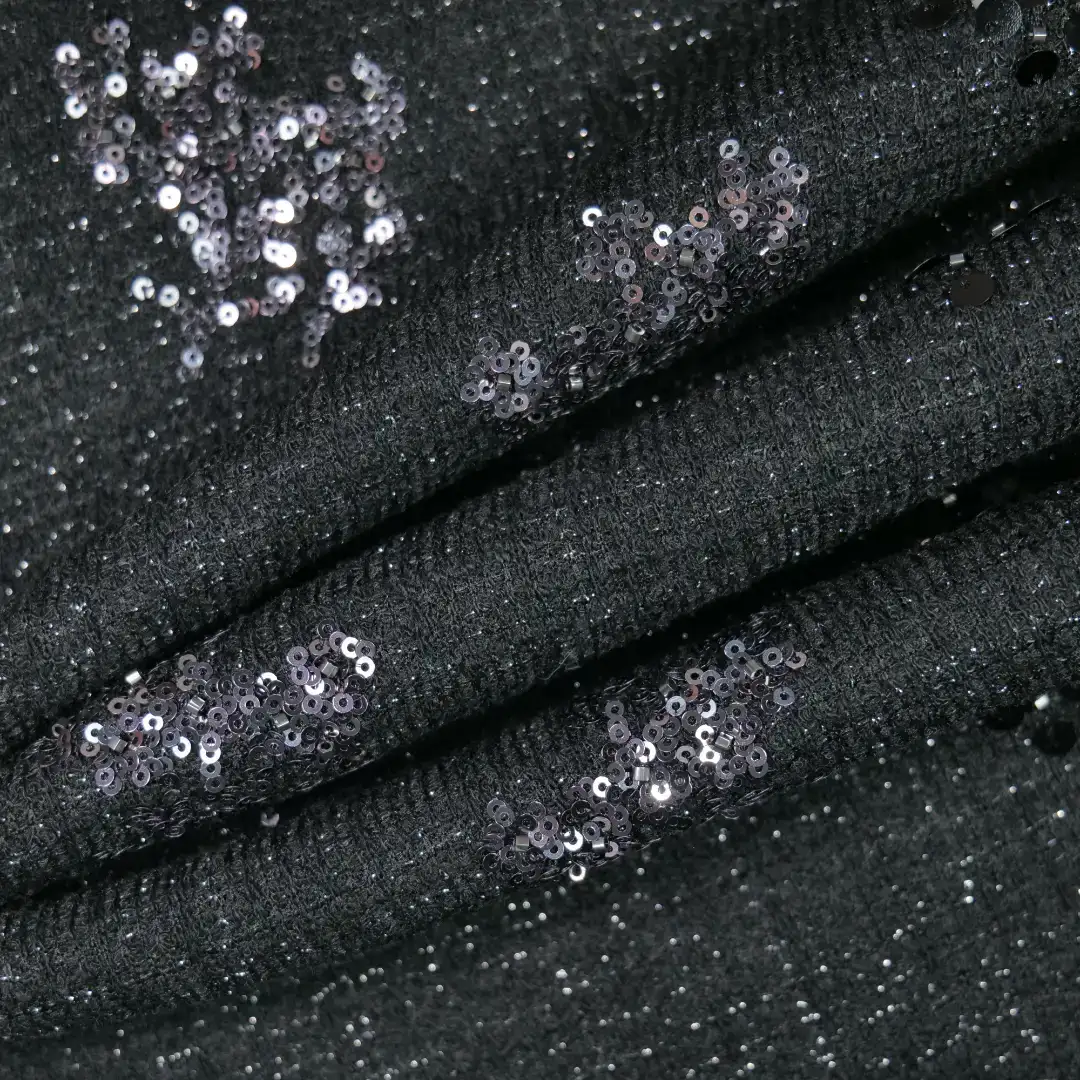 China Fabric for Shirt,Skirt,Strap Midi Dress,Tank Midi Dress Jacquard Woven Blended Fabric Polyester Wool Lurex Spandex black color buy from China wholesaler bulk order at wholesale price free worldwide shipping Alibaba