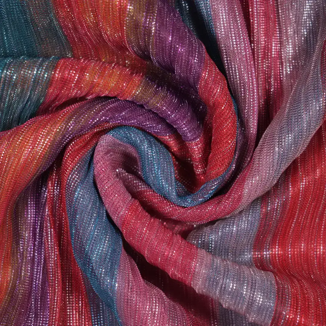 China Fabric for Shirt,Skirt Crepe Knit Fabric Polyester Rainbow color buy from China wholesaler bulk order at wholesale price free worldwide shipping Alibaba