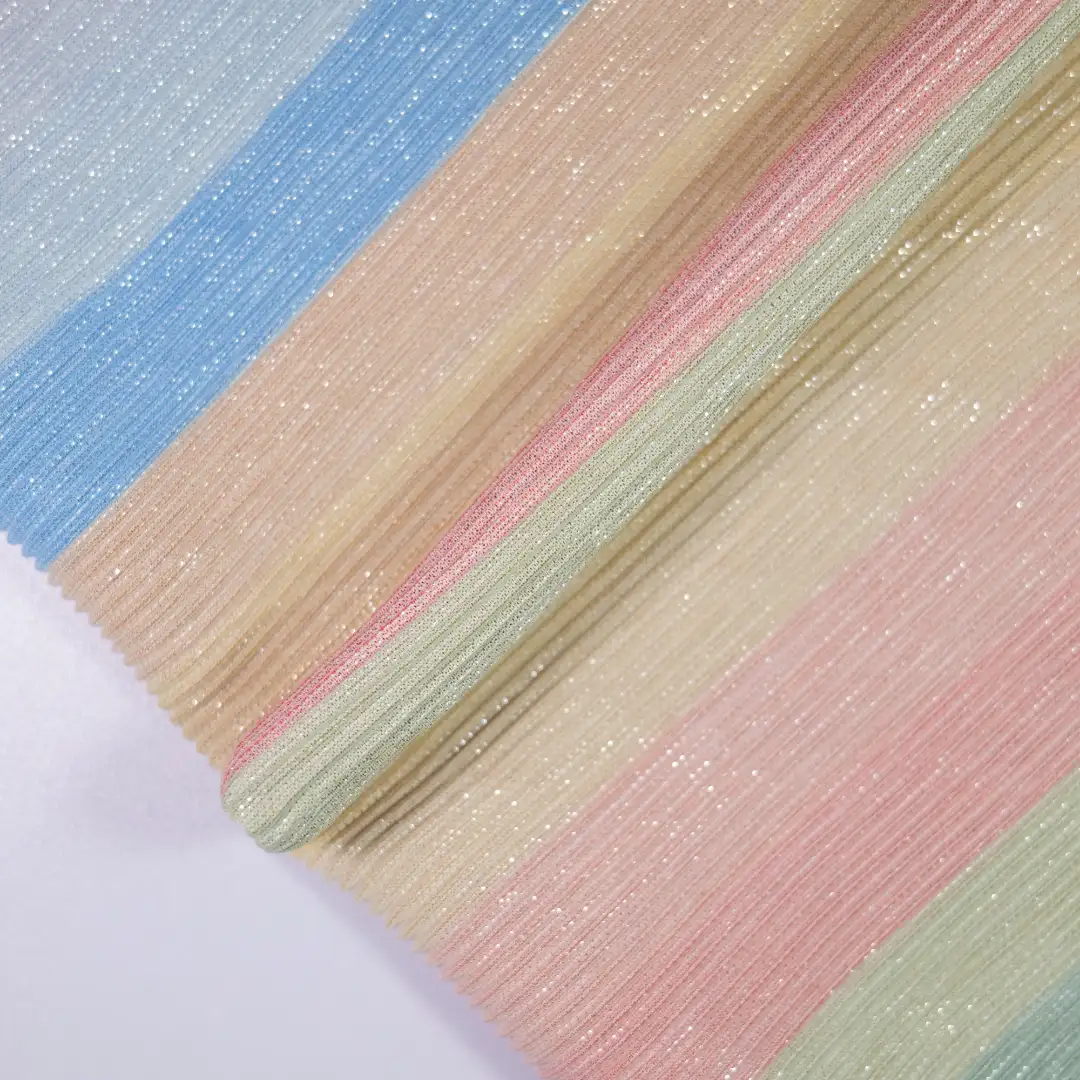 China Fabric for Shirt,Skirt Crepe Knit Fabric Polyester ainbow color buy from China wholesaler bulk order at wholesale price free worldwide shipping Alibaba