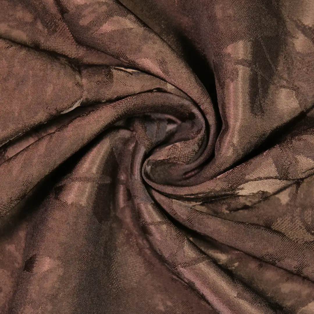 China Fabric for Shirt,Skirt,Ruffle Shirt Dress Jacquard Woven Blended Fabric Polyester Spandex brown color buy from China wholesaler bulk order at wholesale price free worldwide shipping Alibaba