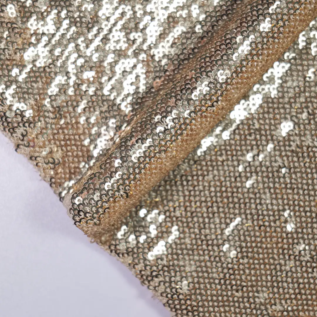 China Fabric for Skirt,Kids Ruffle Tiered Dress,Kids Sleeveless Tutu Dress,Puff Sleeve Ruched Dress,Kids Lace Trim Dress Sequined Mesh Fabric Knit Fabric Polyester Spandex golden color buy from China wholesaler bulk order at wholesale price free worldwide shipping Alibaba