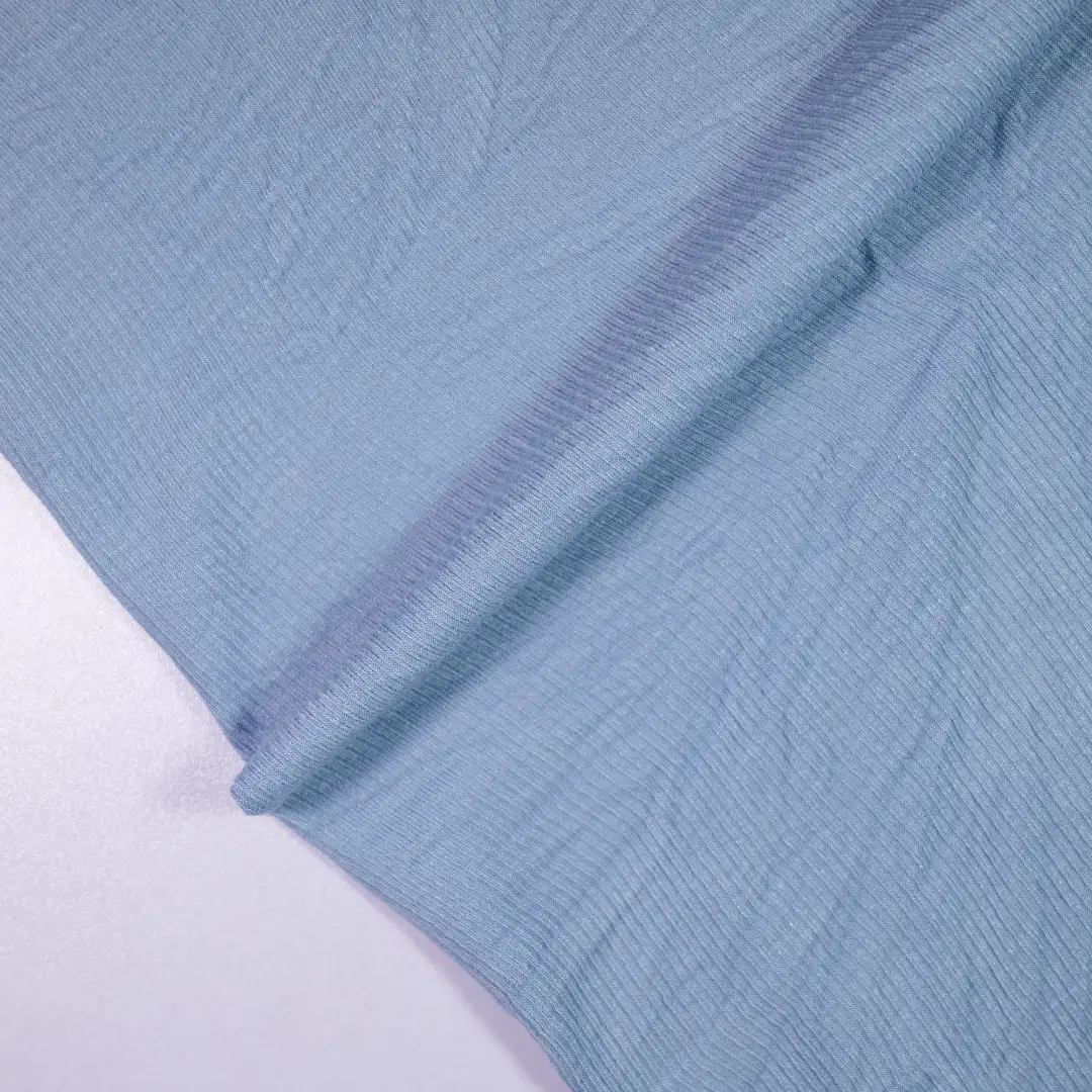 China Fabric for Skirt,Open Cardigan (Sweater),Sleeveless Sundress Rib Knit Fabric Rayon Spandex blue color buy from China wholesaler bulk order at wholesale price free worldwide shipping Alibaba