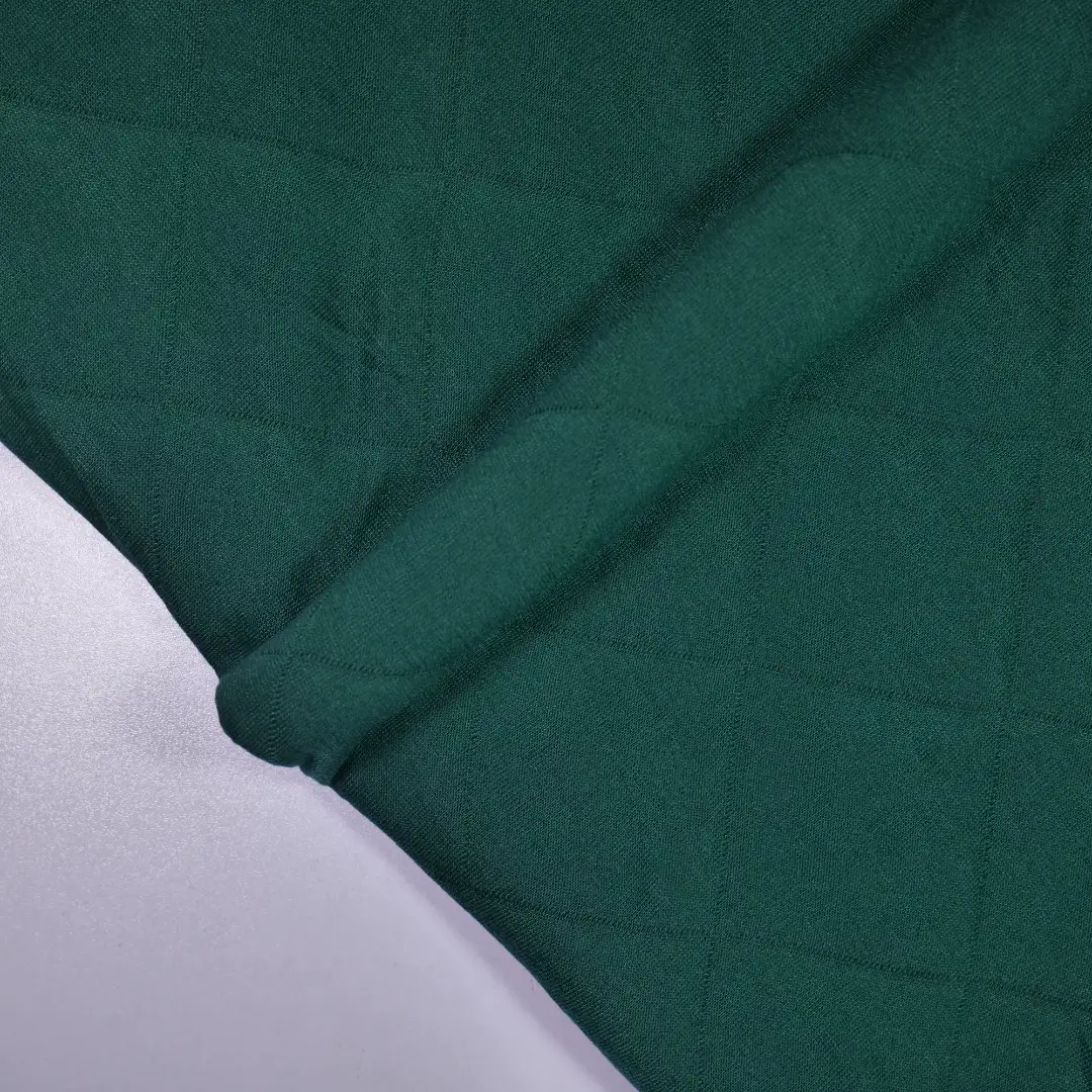 China Fabric for Skirt,Open Cardigan (Sweater),Round Neck Pullover (Sweater) Jacquard Knit Fabric Polyester green color buy from China wholesaler bulk order at wholesale price free worldwide shipping Alibaba