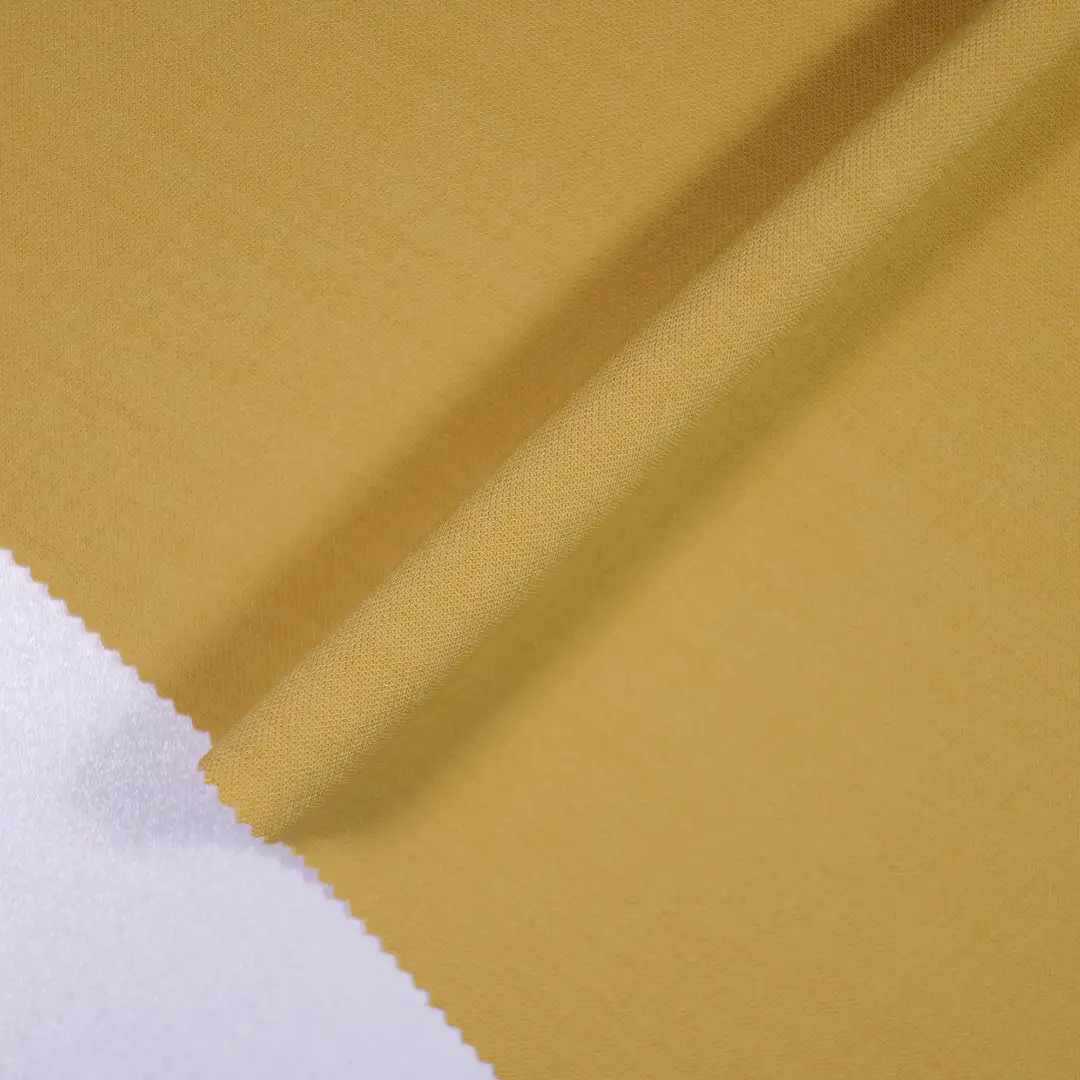 China Fabric for Shirt,Pants,Blouse,Crop Top Chiffon Synthetic Woven Fabric Polyester yellow color buy from China wholesaler bulk order at wholesale price free worldwide shipping Alibaba