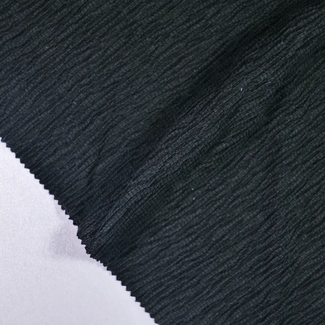 China Fabric for Shirt,Blouse,Crop Top,Skirt Crepe Woven Blended Fabric Polyester Tencel Spandex black color buy from China wholesaler bulk order at wholesale price free worldwide shipping Alibaba