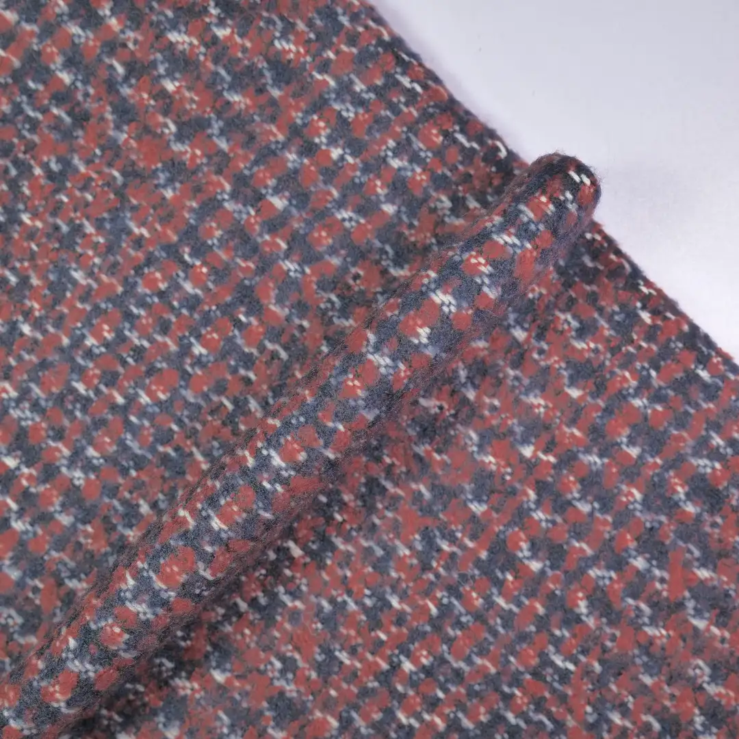 China Fabric for Skirt,Overcoat,Suit Woolen Tweed Woolen Polyester RED color buy from China wholesaler bulk order at wholesale price free worldwide shipping Alibaba