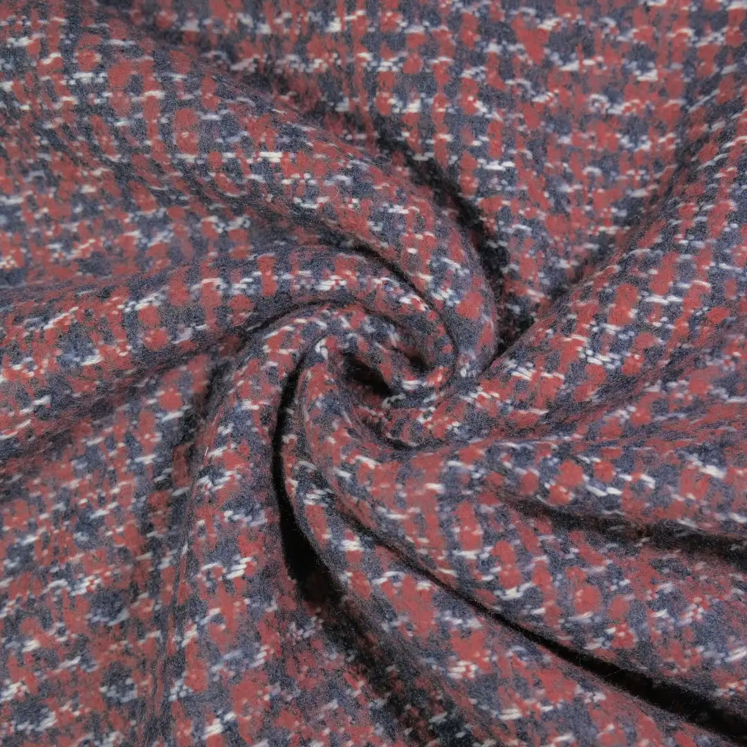 China Fabric for Skirt,Overcoat,Suit Woolen Tweed Woolen Polyester RED color buy from China wholesaler bulk order at wholesale price free worldwide shipping Alibaba