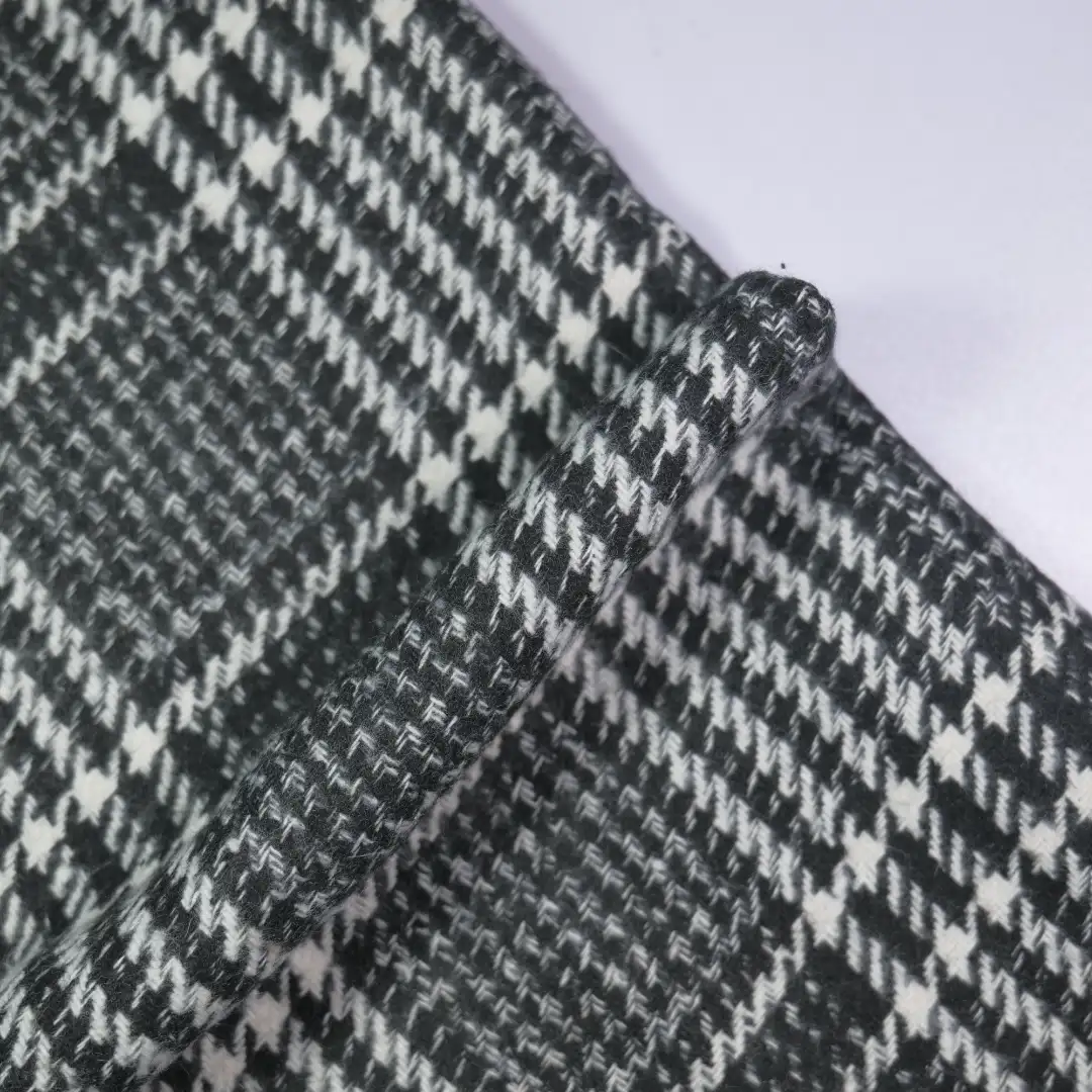 China Fabric for Pants,Blouse,Skirt,Overcoat Yarn Dyed Check Synthetic Woven Fabric Polyester Black color buy from China wholesaler bulk order at wholesale price free worldwide shipping Alibaba