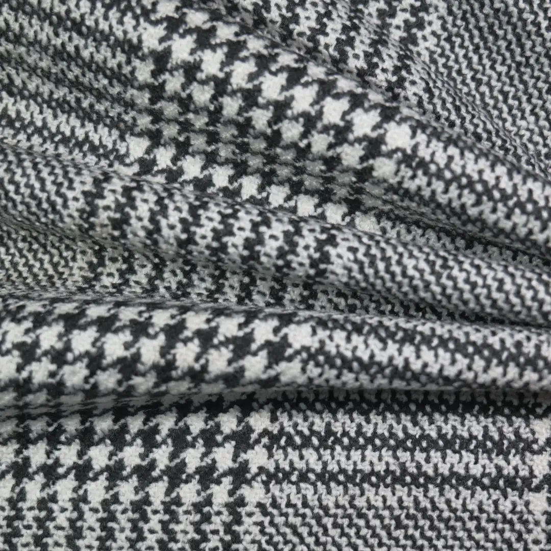 China Fabric for Skirt,Overcoat,Suit,Double-Breasted Coat Yarn Dyed Check Woven Blended Fabric Polyester black color buy from China wholesaler bulk order at wholesale price free worldwide shipping Alibaba