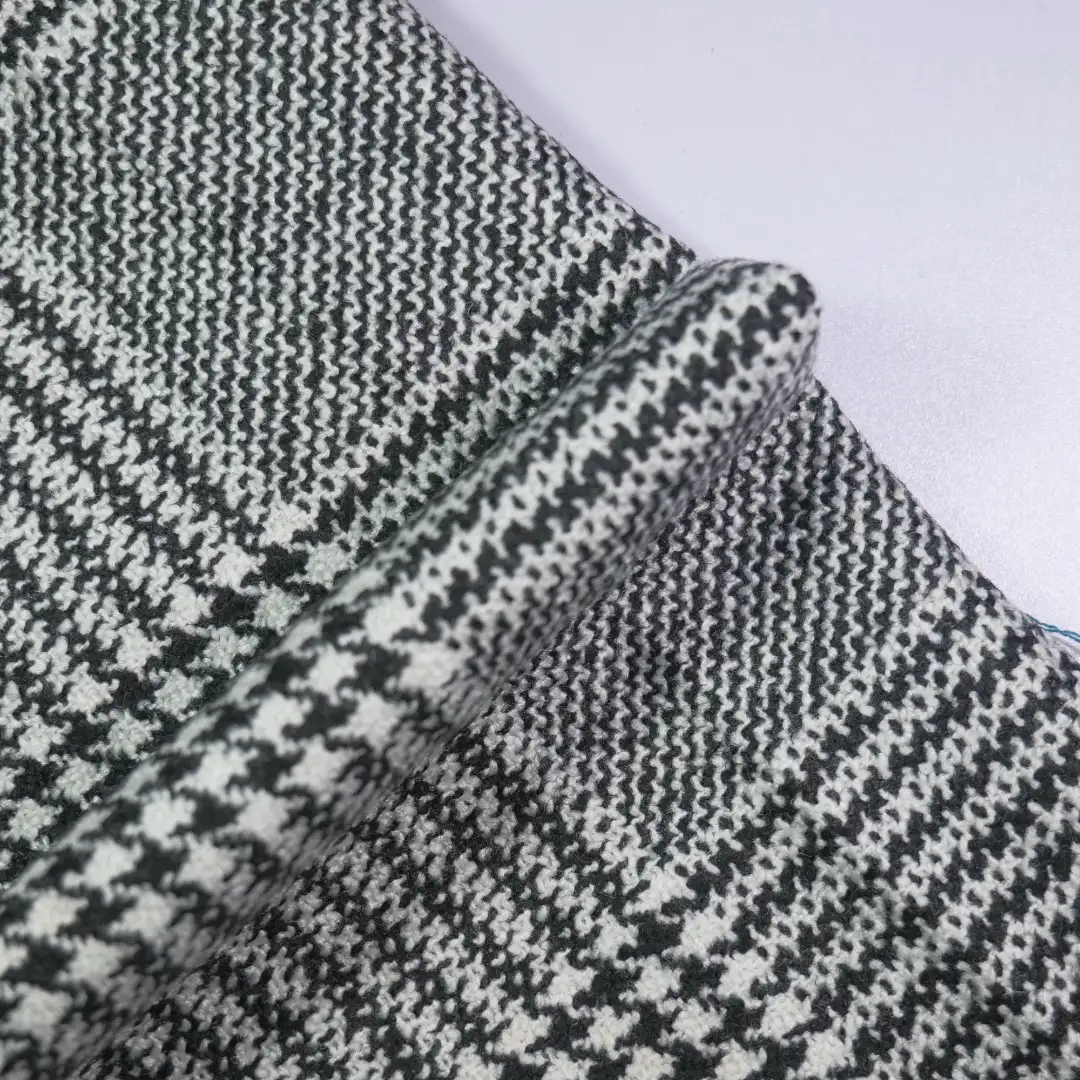 China Fabric for Skirt,Overcoat,Suit,Double-Breasted Coat Yarn Dyed Check Woven Blended Fabric Polyester black color buy from China wholesaler bulk order at wholesale price free worldwide shipping Alibaba