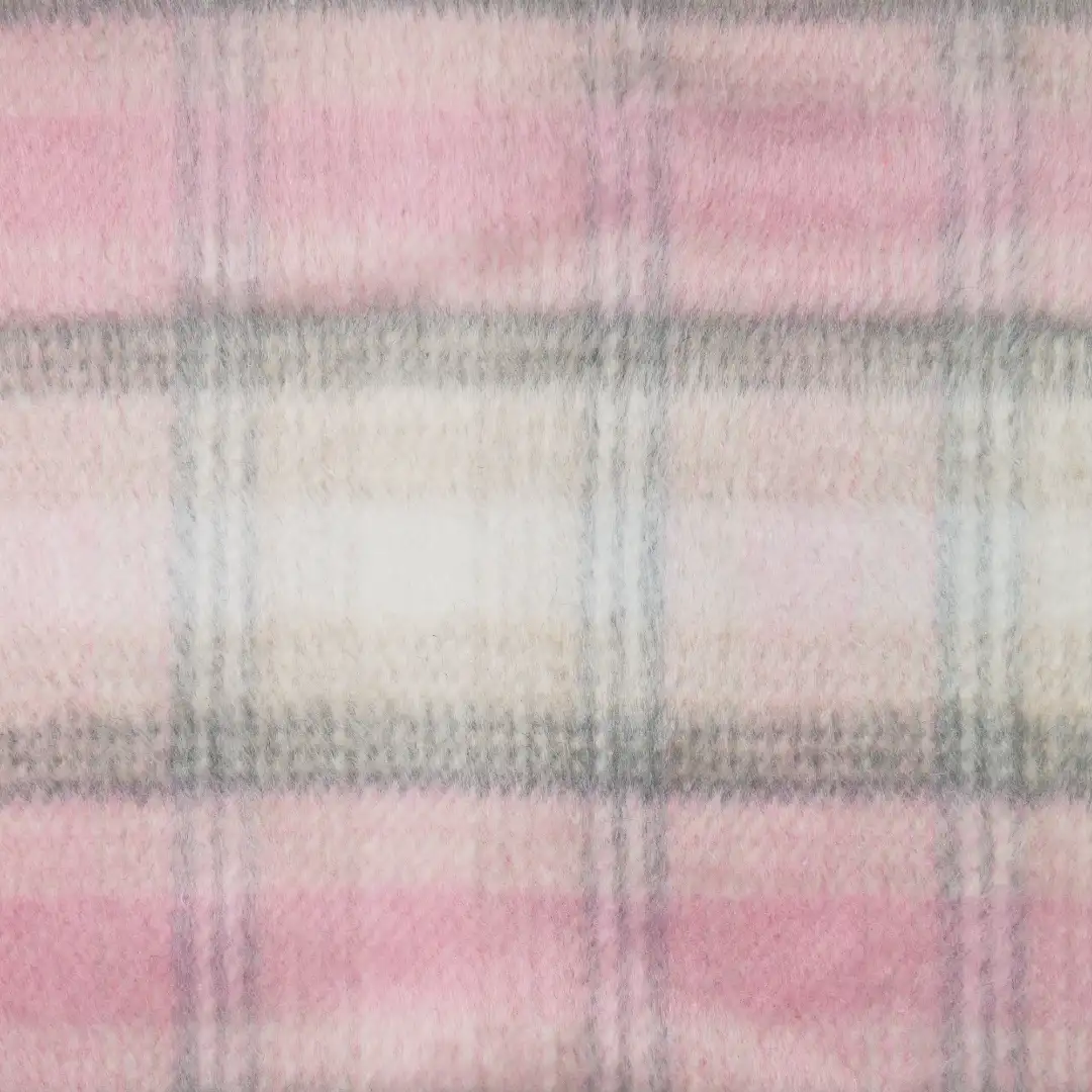 China Fabric for Skirt,Uniform,Double-Breasted Coat Yarn Dyed Check Woven Blended Fabric Polyester Pink color buy from China wholesaler bulk order at wholesale price free worldwide shipping Alibaba