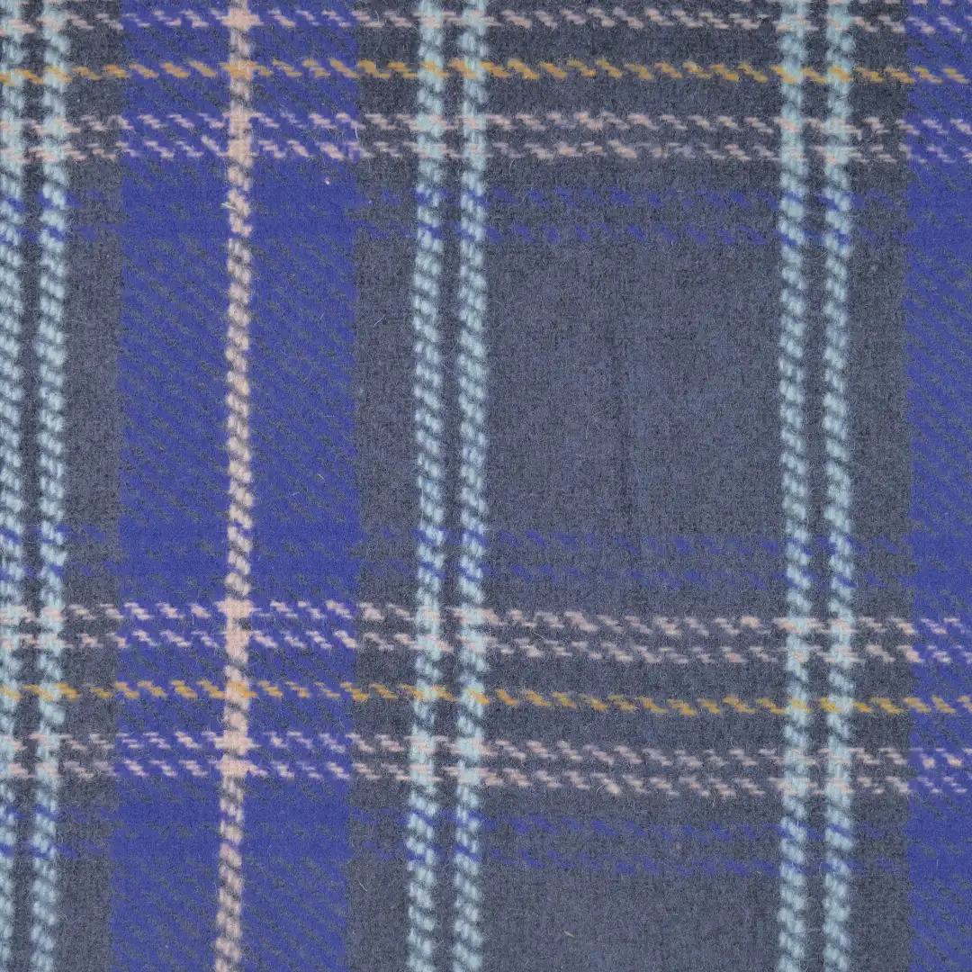 China Fabric for Jackets,Skirt,Double-Breasted Coat Yarn Dyed Check Woven Blended Fabric Polyester Wool Acrylic Navy color buy from China wholesaler bulk order at wholesale price free worldwide shipping Alibaba