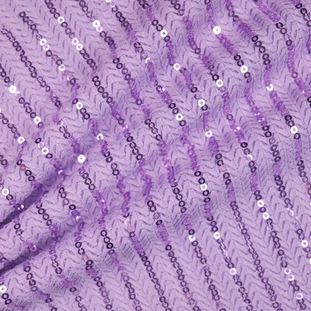 China Fabric for Skirt,Ruffle Tier Mini Skirt Mesh Knit Fabric Polyester Purple color buy from China wholesaler bulk order at wholesale price free worldwide shipping Alibaba