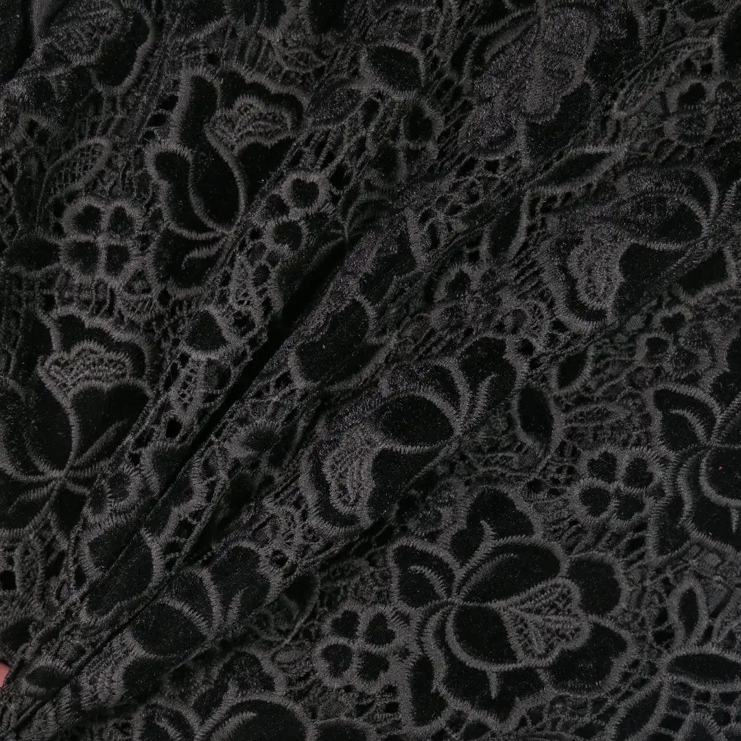 China Fabric for Skirt,Ruffle Shirt Dress,Strap Midi Dress Mesh Knit Fabric Polyester black color buy from China wholesaler bulk order at wholesale price free worldwide shipping Alibaba