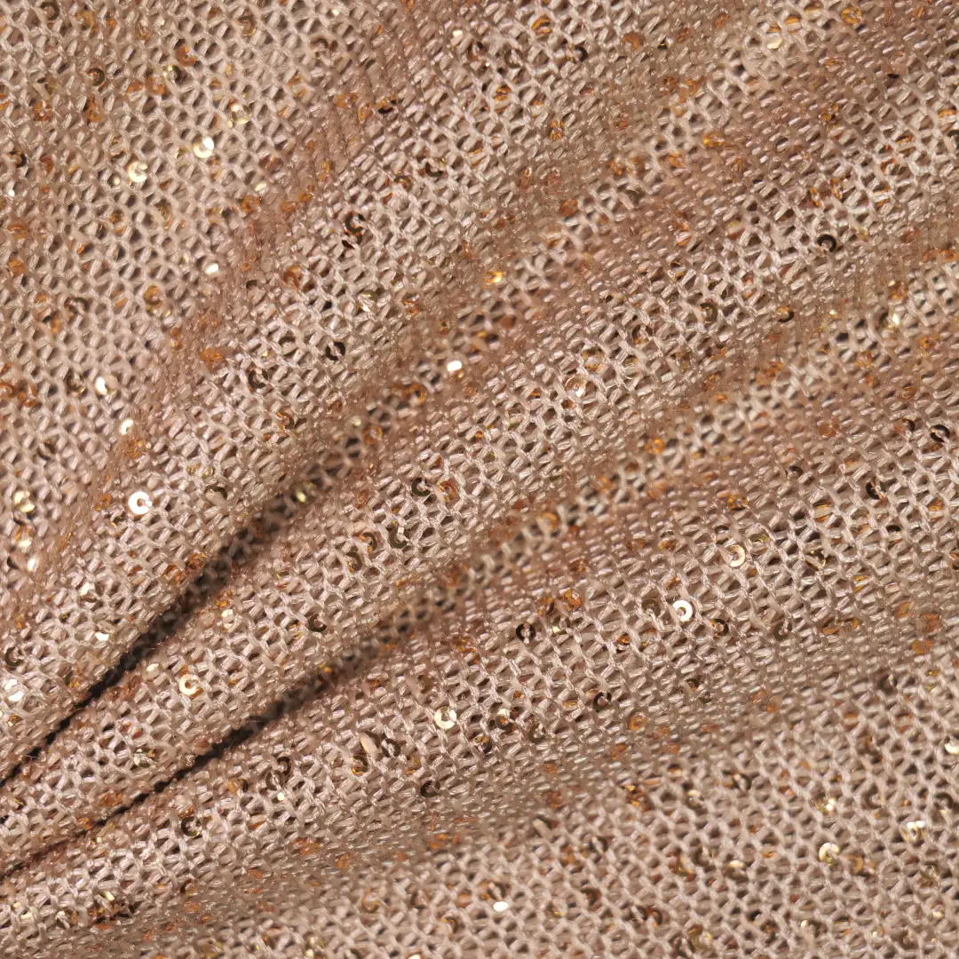 China Fabric for Tank Top,Skirt,Gathered Strappy Mini Dress Mesh Knit Fabric Polyester brown color buy from China wholesaler bulk order at wholesale price free worldwide shipping Alibaba