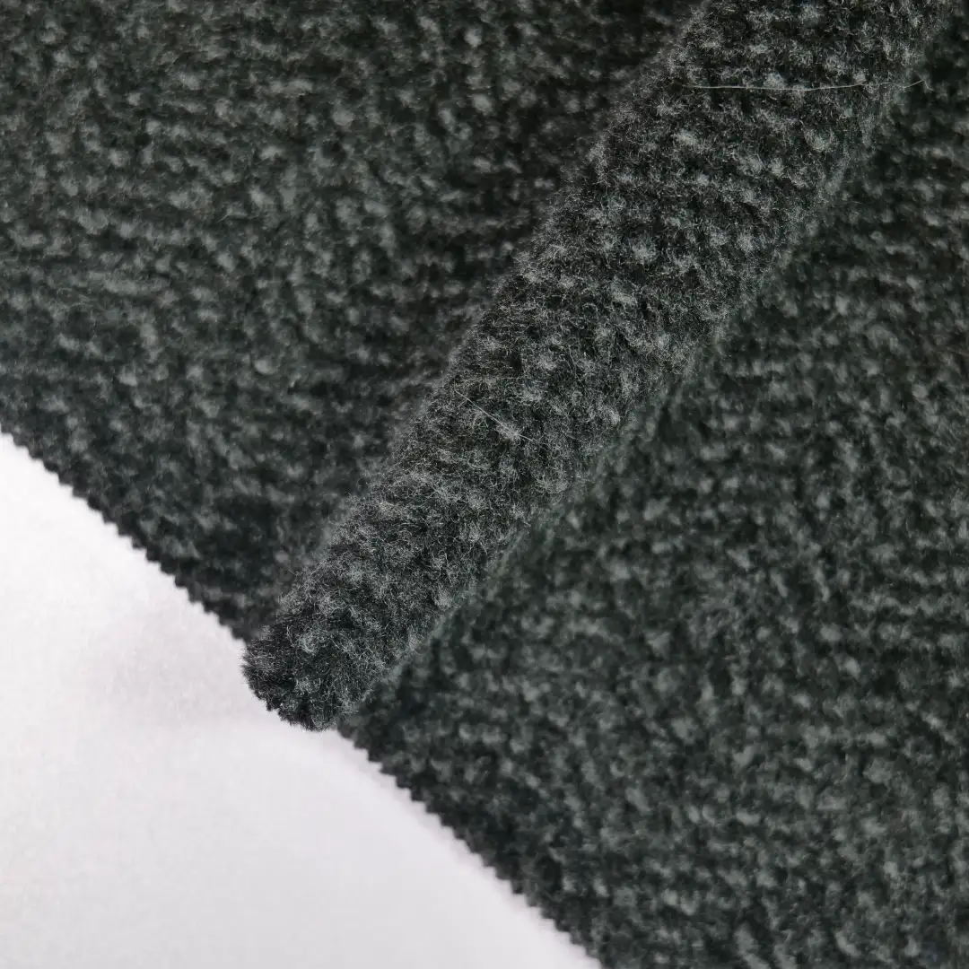 China Fabric for Jackets,Hoodie,Trench Coat Polar Fleece Knit Fabric Polyester black color buy from China wholesaler bulk order at wholesale price free worldwide shipping Alibaba
