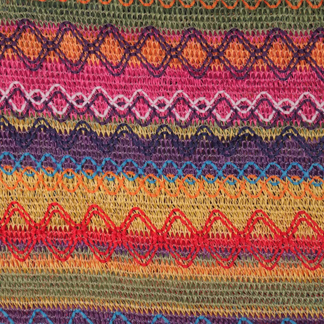 China Fabric for Shirt,Skirt Mesh Knit Fabric Polyester Rainbow color buy from China wholesaler bulk order at wholesale price free worldwide shipping Alibaba