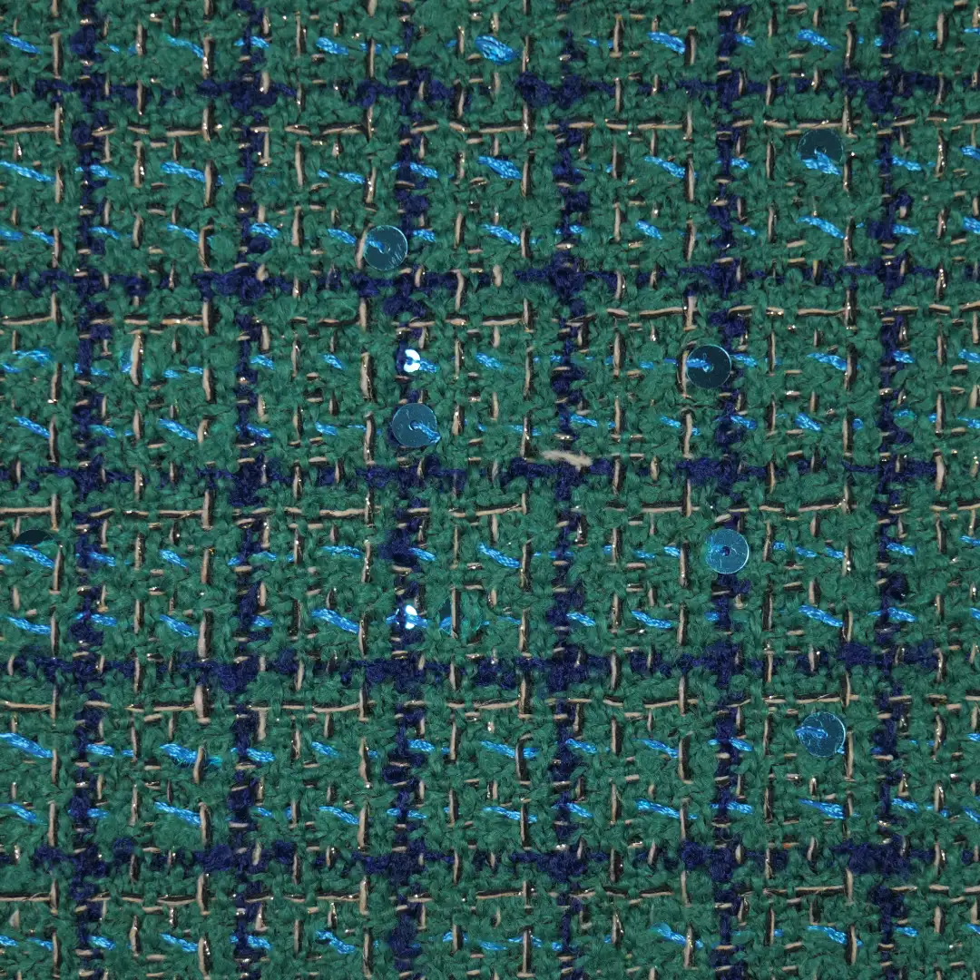 China Fabric for Jackets,Skirt,Trench Coat Chanel-Style Fabric Woolen Polyester green color buy from China wholesaler bulk order at wholesale price free worldwide shipping Alibaba