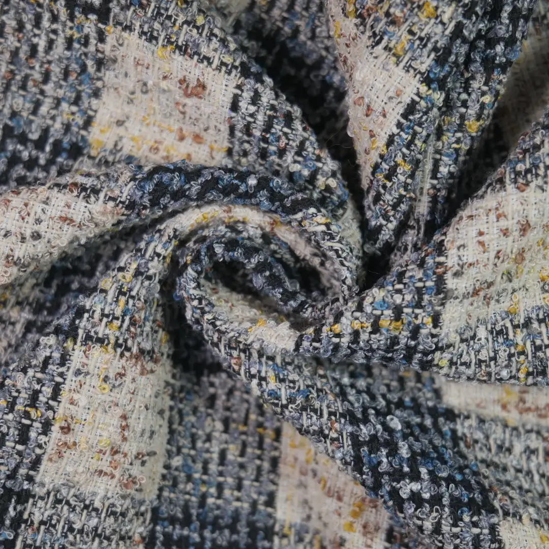 China Fabric for Jackets,Blazer,Skirt,Overcoat Chanel-Style Fabric Woolen Polyester black white color buy from China wholesaler bulk order at wholesale price free worldwide shipping Alibaba