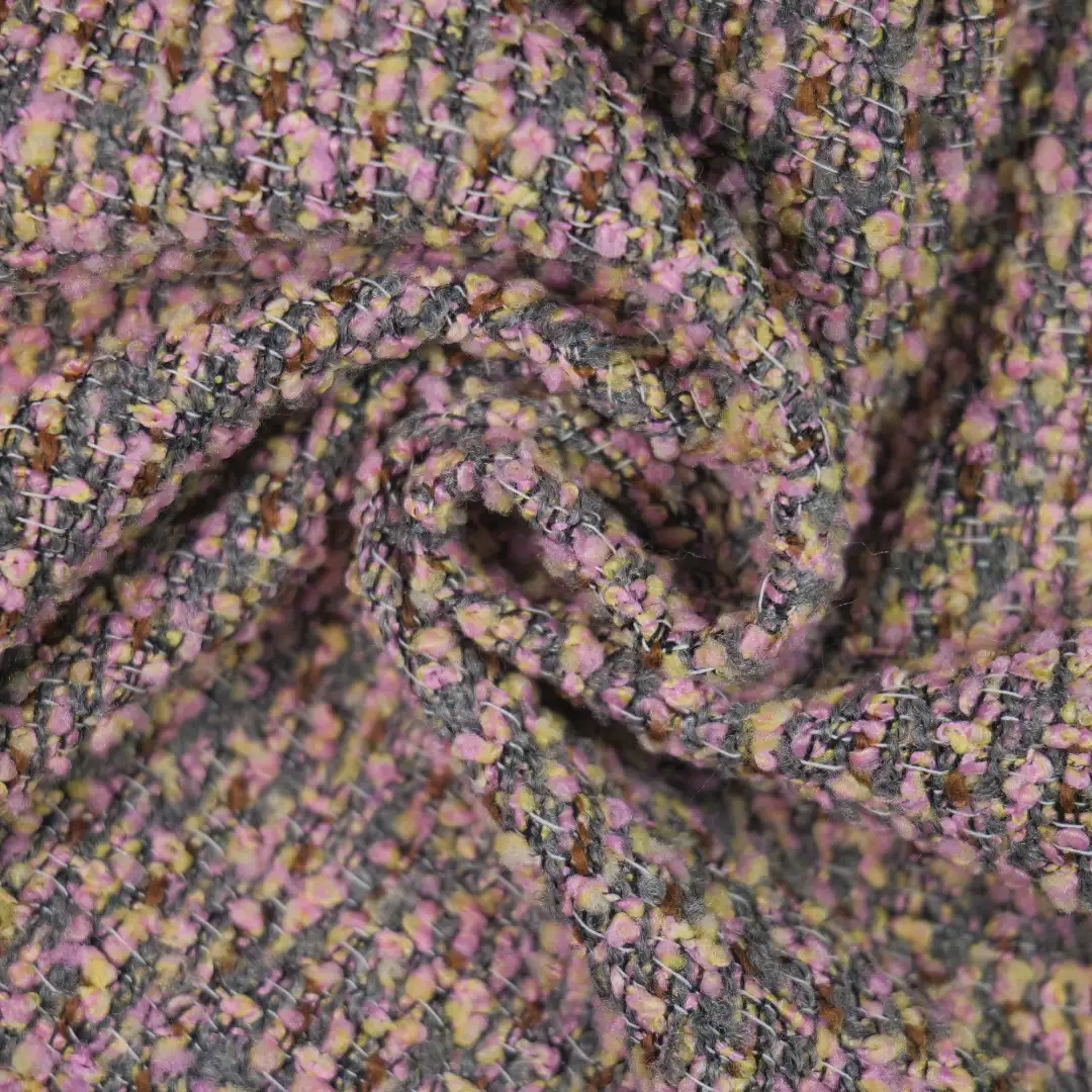 China Fabric for Jackets,Blazer,Skirt Chanel-Style Fabric Woolen Polyester pink color buy from China wholesaler bulk order at wholesale price free worldwide shipping Alibaba
