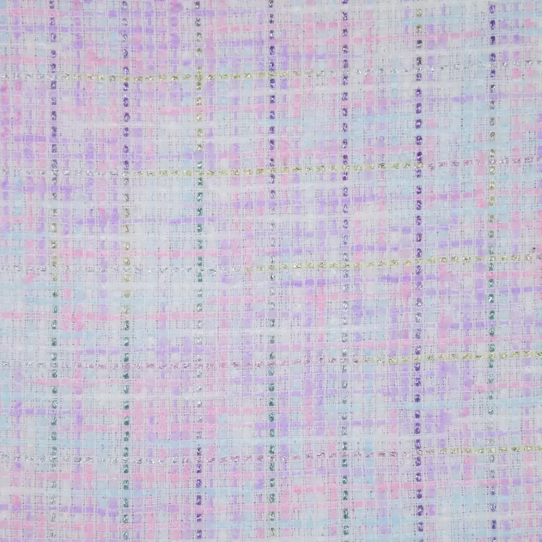 China Fabric for Jackets,Blazer,Skirt Chanel-Style Fabric Woolen Polyester pink color buy from China wholesaler bulk order at wholesale price free worldwide shipping Alibaba