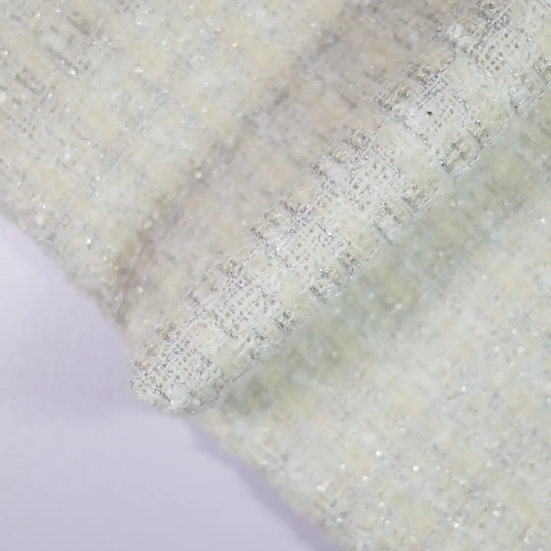 China Fabric for Jackets,Blazer,Skirt Chanel-Style Fabric Woolen Polyester rice color buy from China wholesaler bulk order at wholesale price free worldwide shipping Alibaba