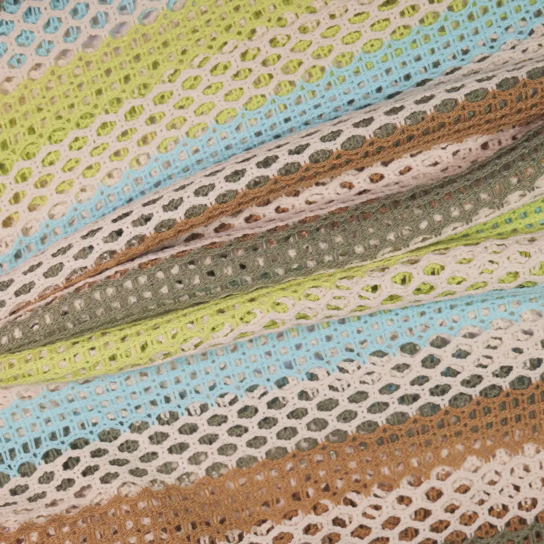 China Fabric for Shirt,Skirt Mesh Knit Fabric Cotton Polyester Green color buy from China wholesaler bulk order at wholesale price free worldwide shipping Alibaba