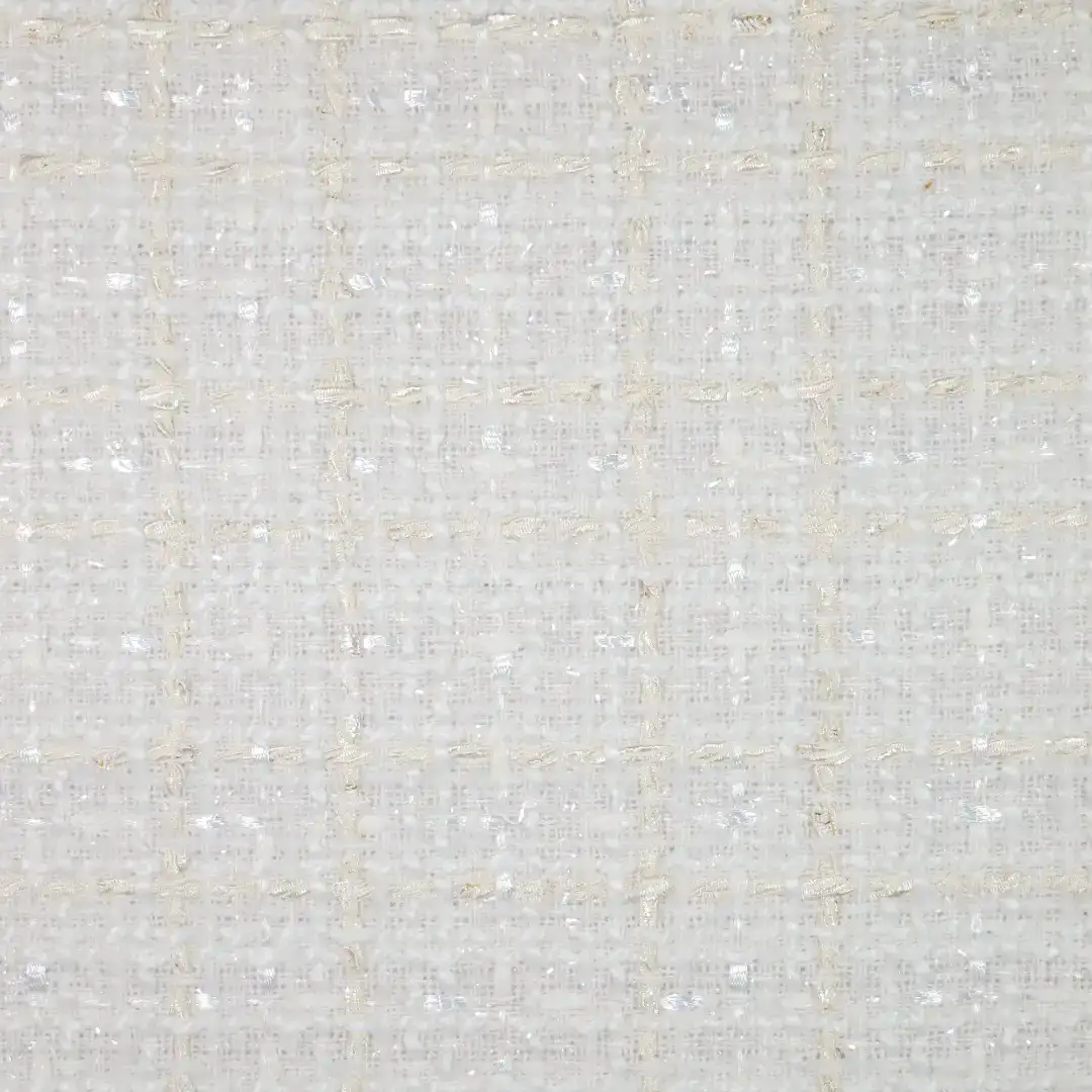 China Fabric for Jackets,Blazer,Trench Coat Woolen Tweed Woolen Polyester white color buy from China wholesaler bulk order at wholesale price free worldwide shipping Alibaba