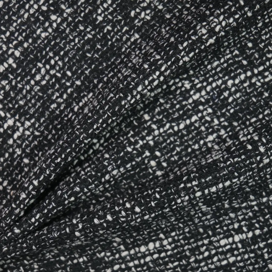 China Fabric for Jackets,Blazer,Trench Coat Woolen Tweed Woolen Polyester Cotton BLACK color buy from China wholesaler bulk order at wholesale price free worldwide shipping Alibaba