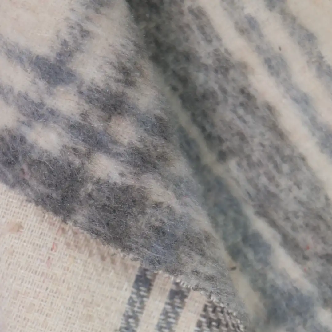 China Fabric for Jackets,Blazer,Overcoat Woolen Tweed Woolen Polyester rice white -grey color buy from China wholesaler bulk order at wholesale price free worldwide shipping Alibaba