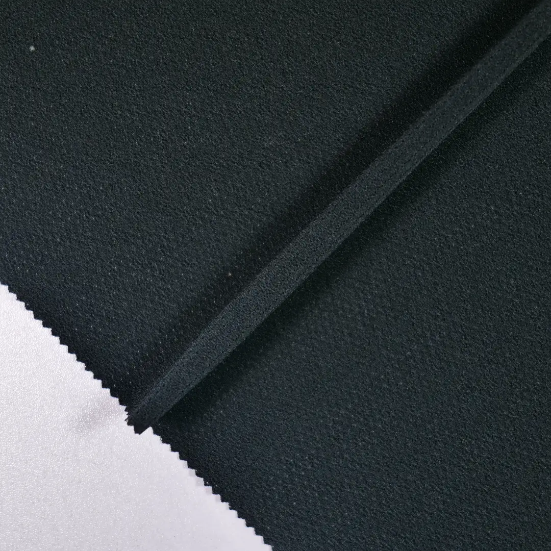 China Fabric for T-Shirt,Skirt,Yoga Clothes Mesh Knit Fabric Spandex Polyester black color buy from China wholesaler bulk order at wholesale price free worldwide shipping Alibaba