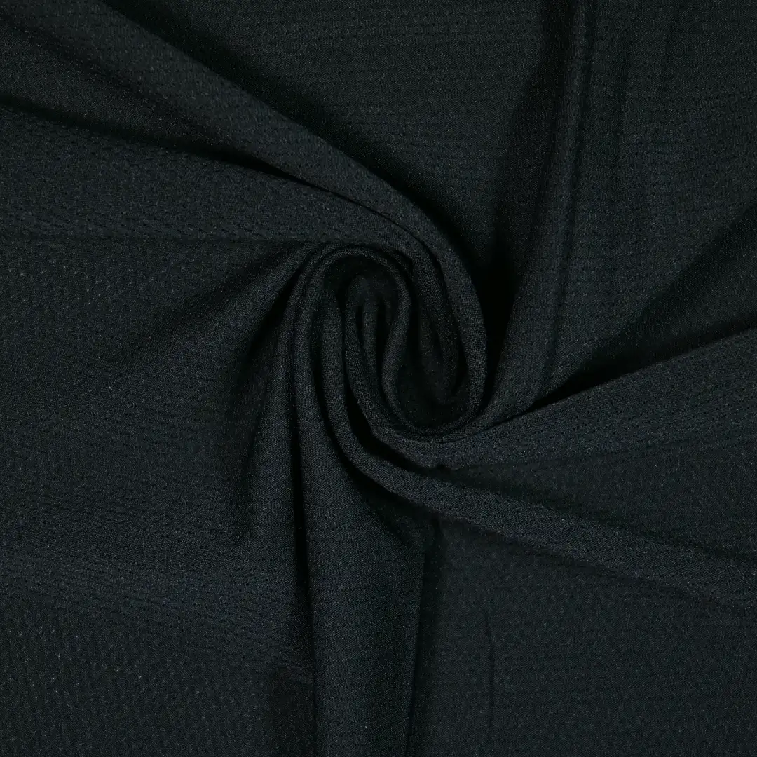 China Fabric for T-Shirt,Skirt,Yoga Clothes Mesh Knit Fabric Spandex Polyester black color buy from China wholesaler bulk order at wholesale price free worldwide shipping Alibaba