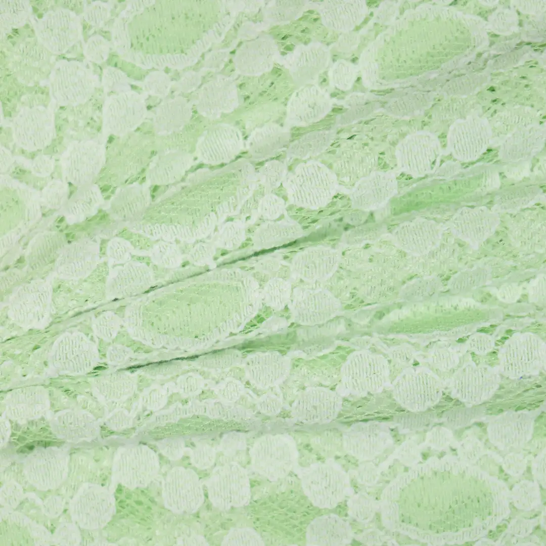 China Fabric for Backless Beach Dress,Kids Lace Trim Dress,Ladies Pleated Lace Shorts Lace Knit Fabric Cotton Nylon green color buy from China wholesaler bulk order at wholesale price free worldwide shipping Alibaba