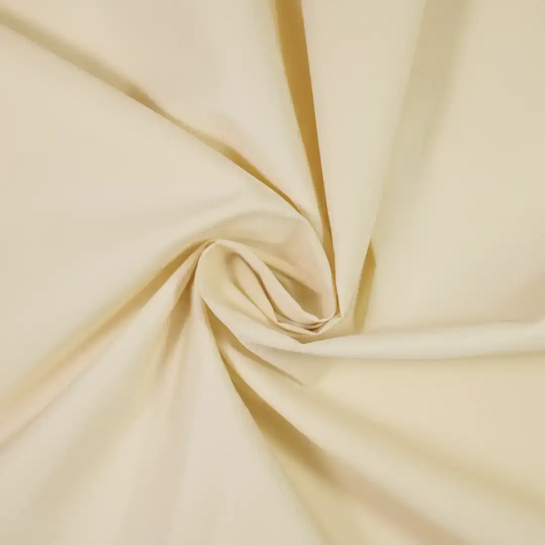 China Fabric for Shirt,Ruffle Shirt Dress,Strap Midi Dress TC Poplin Woven Blended Fabric Cotton Polyester Beige color buy from China wholesaler bulk order at wholesale price free worldwide shipping Alibaba