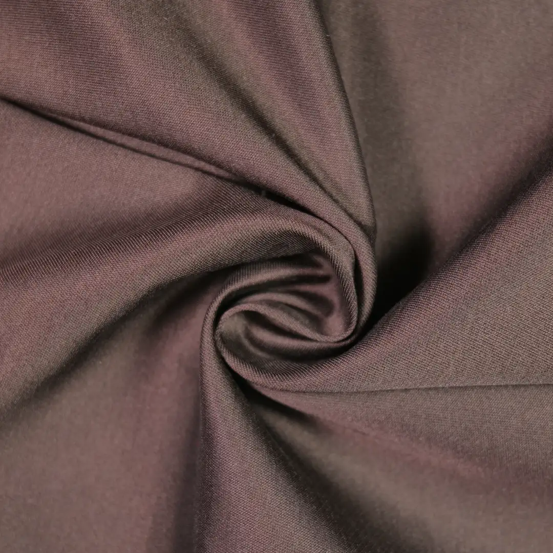 China Fabric for Pants,Jackets,Trench Coat Polyester/Rayon Plain Woven Blended Fabric Polyester Cotton Elastane dark coffee color buy from China wholesaler bulk order at wholesale price free worldwide shipping Alibaba