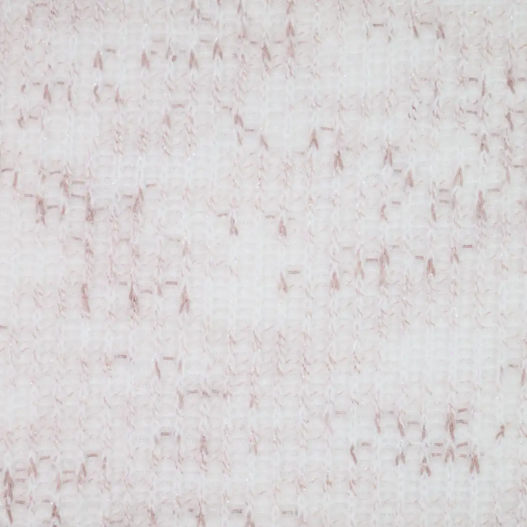 China Fabric for Open Cardigan (Sweater),Round Neck Pullover (Sweater),Crew Neck Pullover (Sweater),Crop Top Pullover (Sweater) Woolen Tweed Woolen Polyester Nylon white color buy from China wholesaler bulk order at wholesale price free worldwide shipping Alibaba