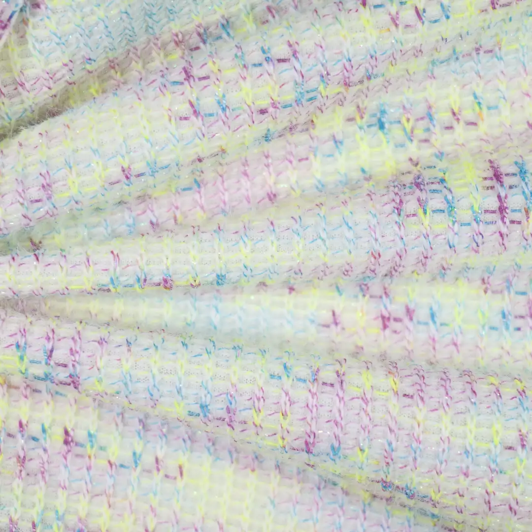 China Fabric for Open Cardigan (Sweater),Round Neck Pullover (Sweater),Crew Neck Pullover (Sweater),Crop Top Pullover (Sweater) Woolen Tweed Woolen Polyester Polyamide Purple color buy from China wholesaler bulk order at wholesale price free worldwide shipping Alibaba