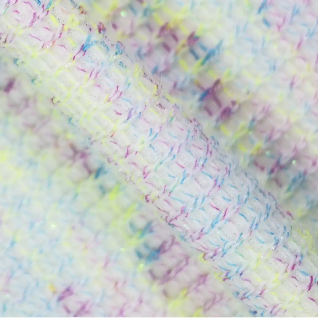 China Fabric for Open Cardigan (Sweater),Round Neck Pullover (Sweater),Crew Neck Pullover (Sweater),Crop Top Pullover (Sweater) Woolen Tweed Woolen Polyester Polyamide Purple color buy from China wholesaler bulk order at wholesale price free worldwide shipping Alibaba