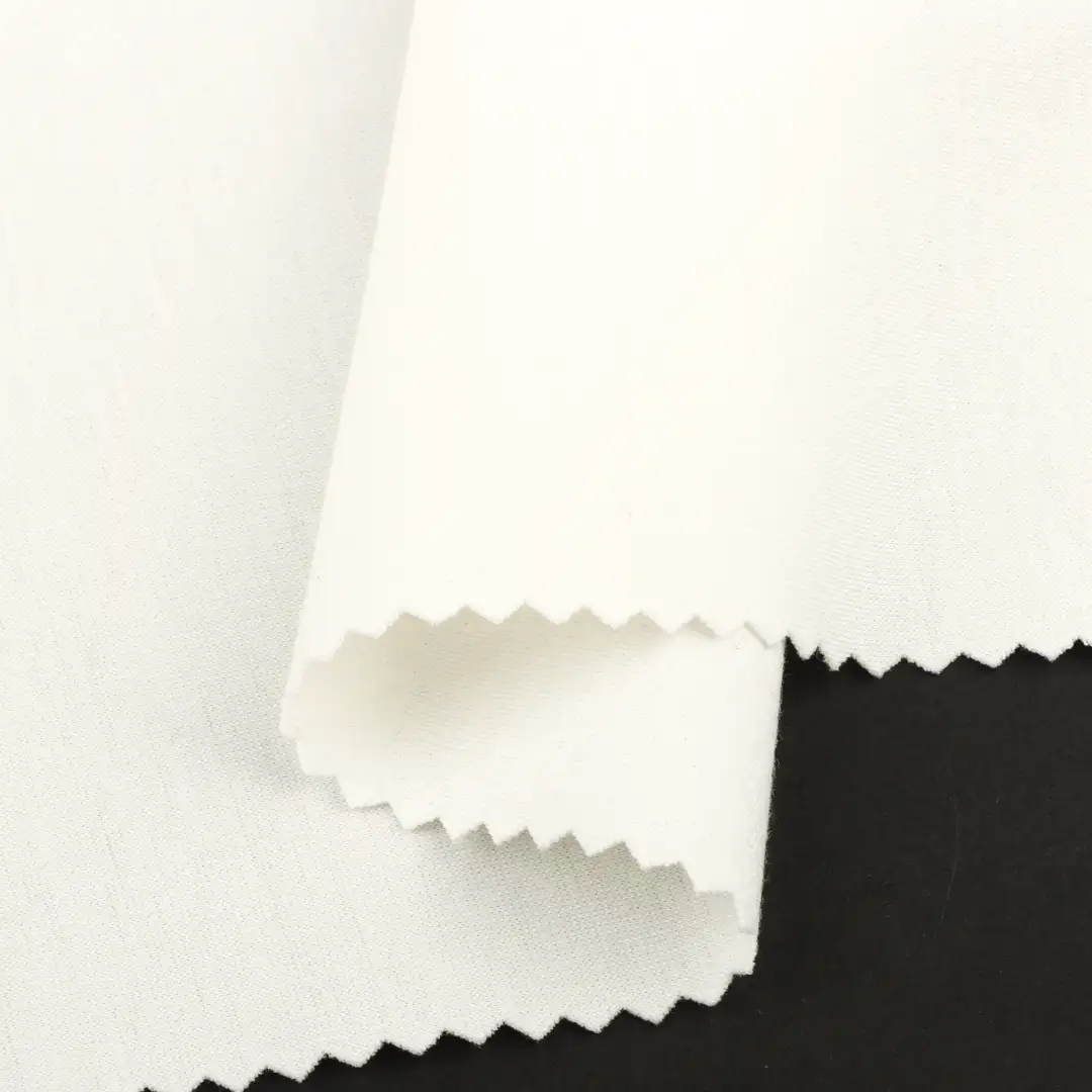 China Fabric for Sweatshirt,Tracksuits Ponte Roma Knit Fabric Polyester Cotton Nylon Spandex WHITE color buy from China wholesaler bulk order at wholesale price free worldwide shipping Alibaba