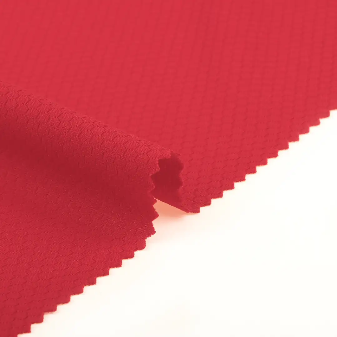 China Fabric for Yoga Clothes,Tracksuits Jacquard Knit Fabric Polyester RED color buy from China wholesaler bulk order at wholesale price free worldwide shipping Alibaba