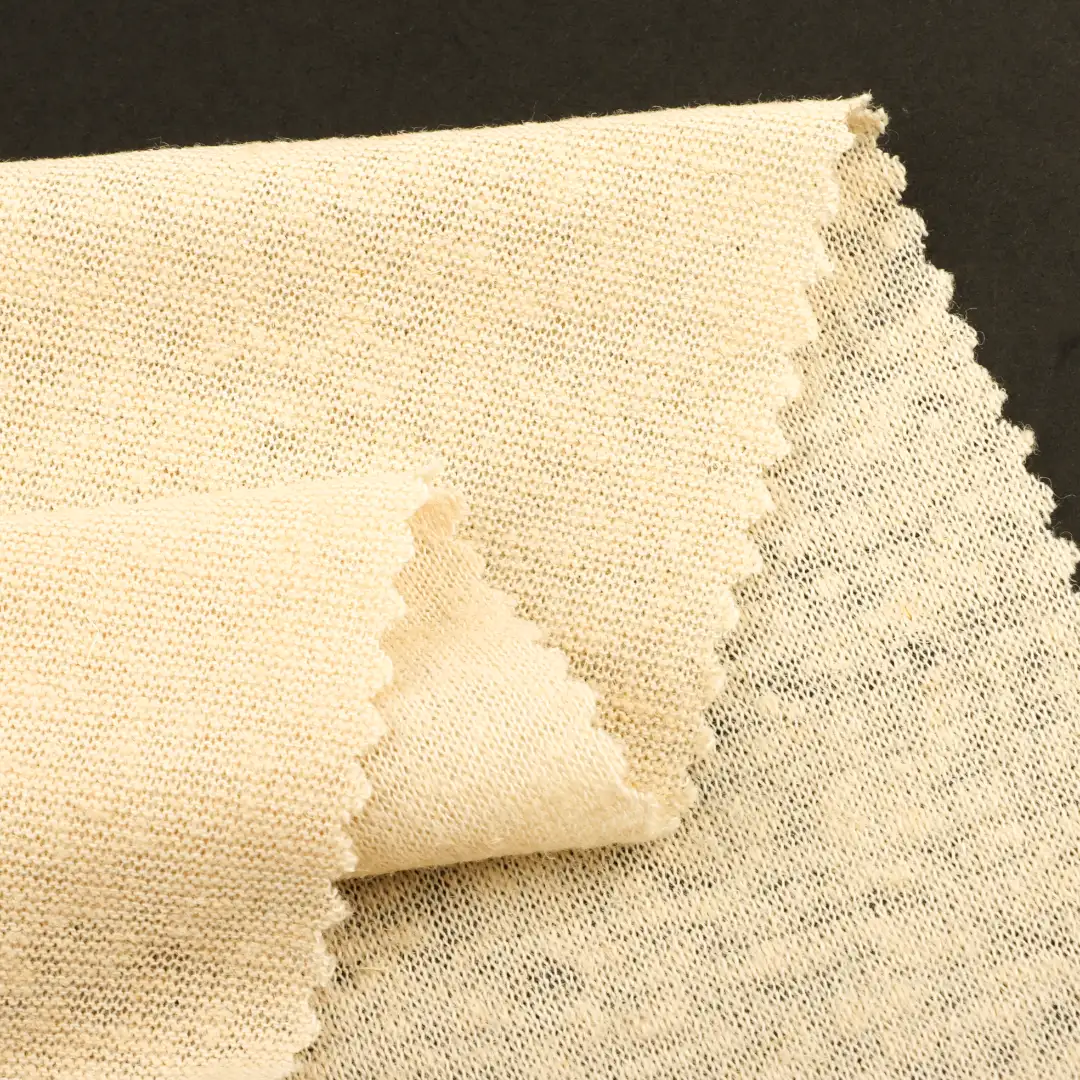 China Fabric for T-shirt (Sweater),Skirt (Sweater) Single Jersey Knit Fabric Linen Polyester Beige color buy from China wholesaler bulk order at wholesale price free worldwide shipping Alibaba
