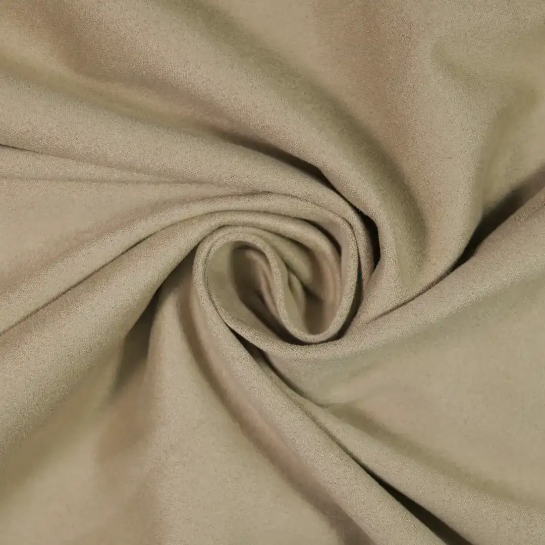 China Fabric for Jackets,Trench Coat,Overcoat Suede Woven Blended Fabric Polyester Elastane COFFEE color buy from China wholesaler bulk order at wholesale price free worldwide shipping Alibaba