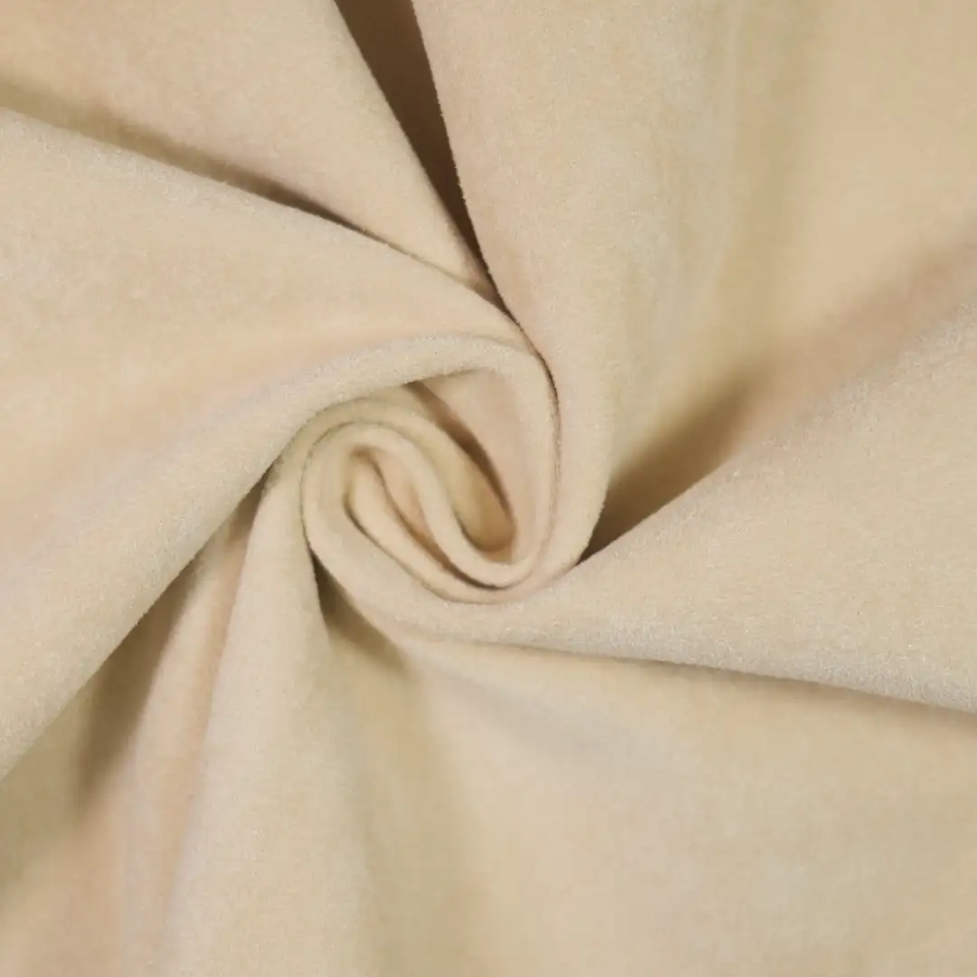 China Fabric for Jackets,Trench Coat,Overcoat Suede Woven Blended Fabric Polyester Elastane COFFEE color buy from China wholesaler bulk order at wholesale price free worldwide shipping Alibaba